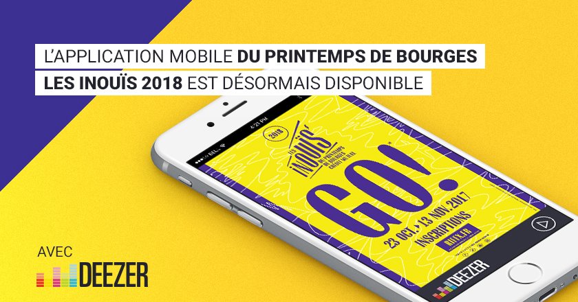 L'appli iNOUïS et Printemps de Bourges Crédit Mutuel 2018 est en ligne !